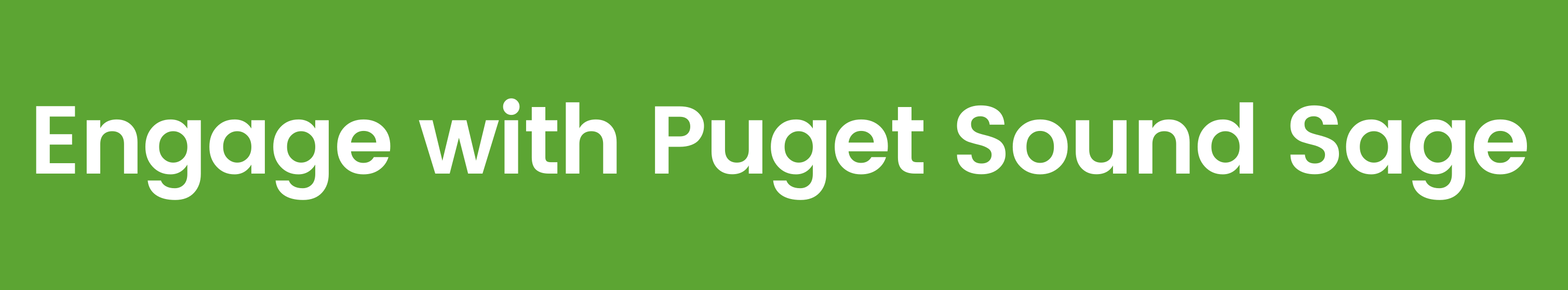Engage with Puget Sound Sage